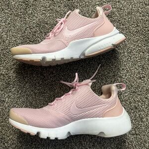 Nike Women's Soft Pink and White Sneakers